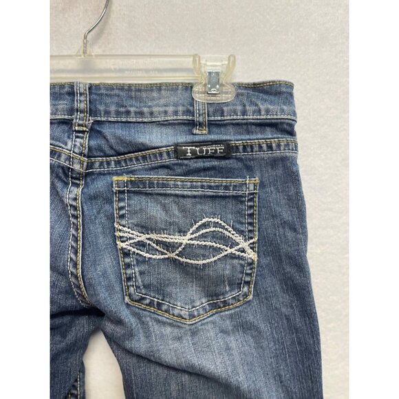 Cowgirl Tuff Womens Jeans Size 28x33 Raw Bottom Bootcut Medium Wash - Picture 5 of 14
